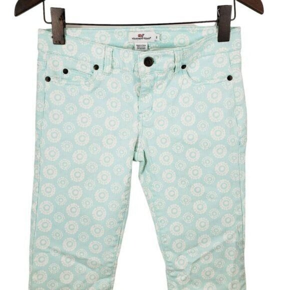 Vineyard Vines Jeans Blue Sea Print Round Medallion Women's Size 0 - Picture 3 of 8